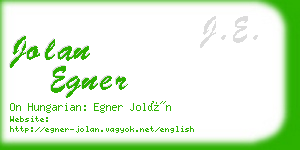 jolan egner business card